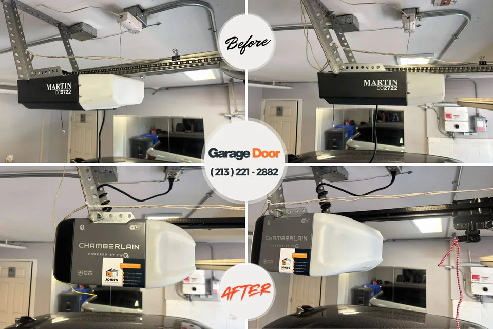 Before and after: garage door repair Miles City, MT